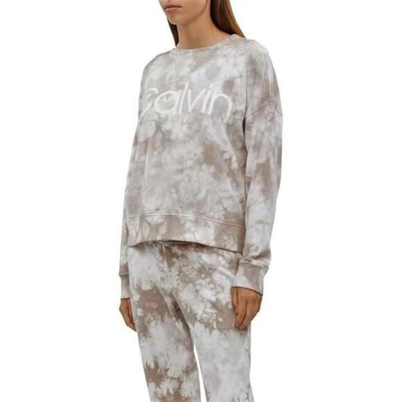 Calvin Klein Womens Performance Logo Tie-Dyed French Terry Sweatshirt, sz. M - Picture 1 of 4